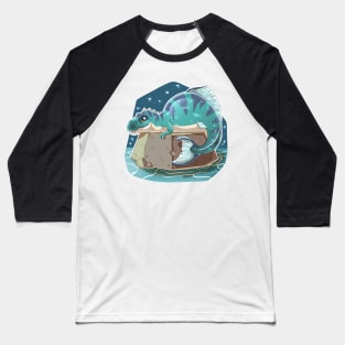 Tyrannosaurus mermaid Baseball T-Shirt